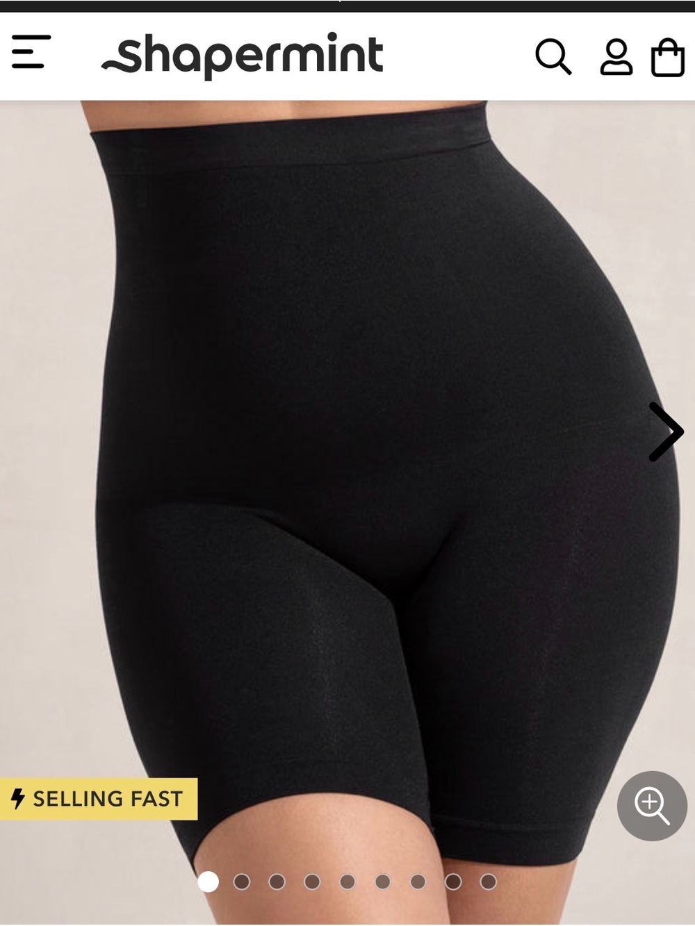 NWT Shapermint Essentials M/L Black All Day Every Day High-Waisted Shaper Shorts